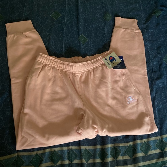 New Mens Champion Classic Fleece Sweatpants size large in Peach Grape - Picture 5 of 13